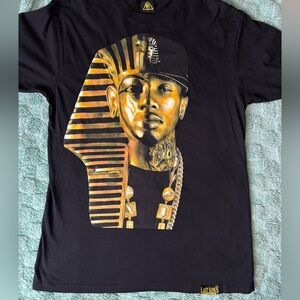 Last Kings Gold Pharaoh Graphic T-Shirt Black Streetwear